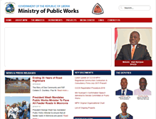 Tablet Screenshot of mpw.gov.lr